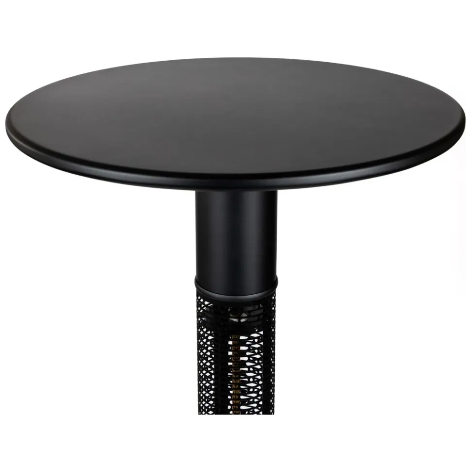 Monti HeatLine Vibe bartafel met terrasverwarmer 1500W ø60cm (h: 110cm) zwart, foto 4