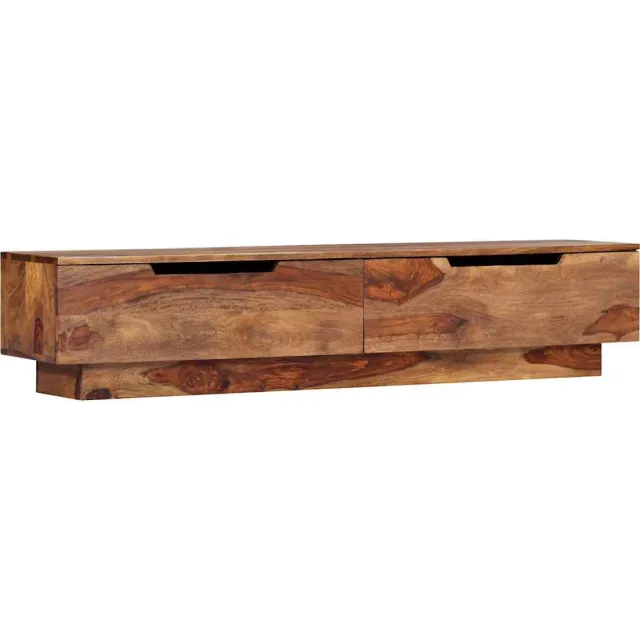 vidaXL Tv-meubel 145x30x30 cm massief hout Bruin