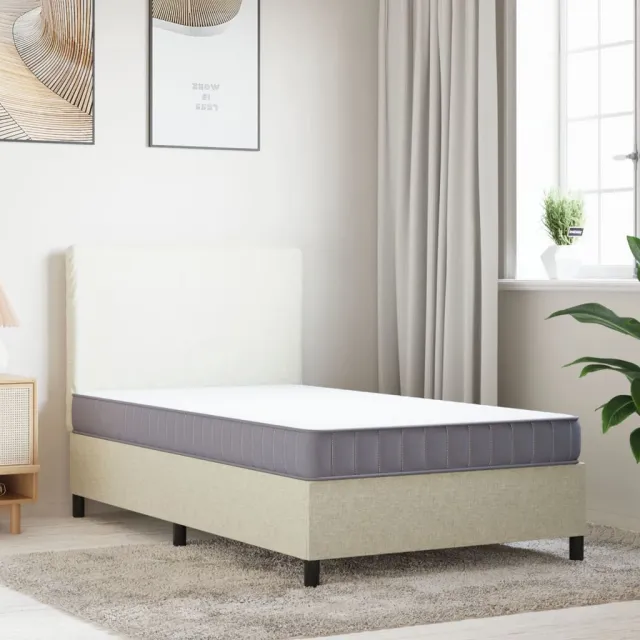 vidaXL Schuimmatras middelzacht 100x200 cm wit
