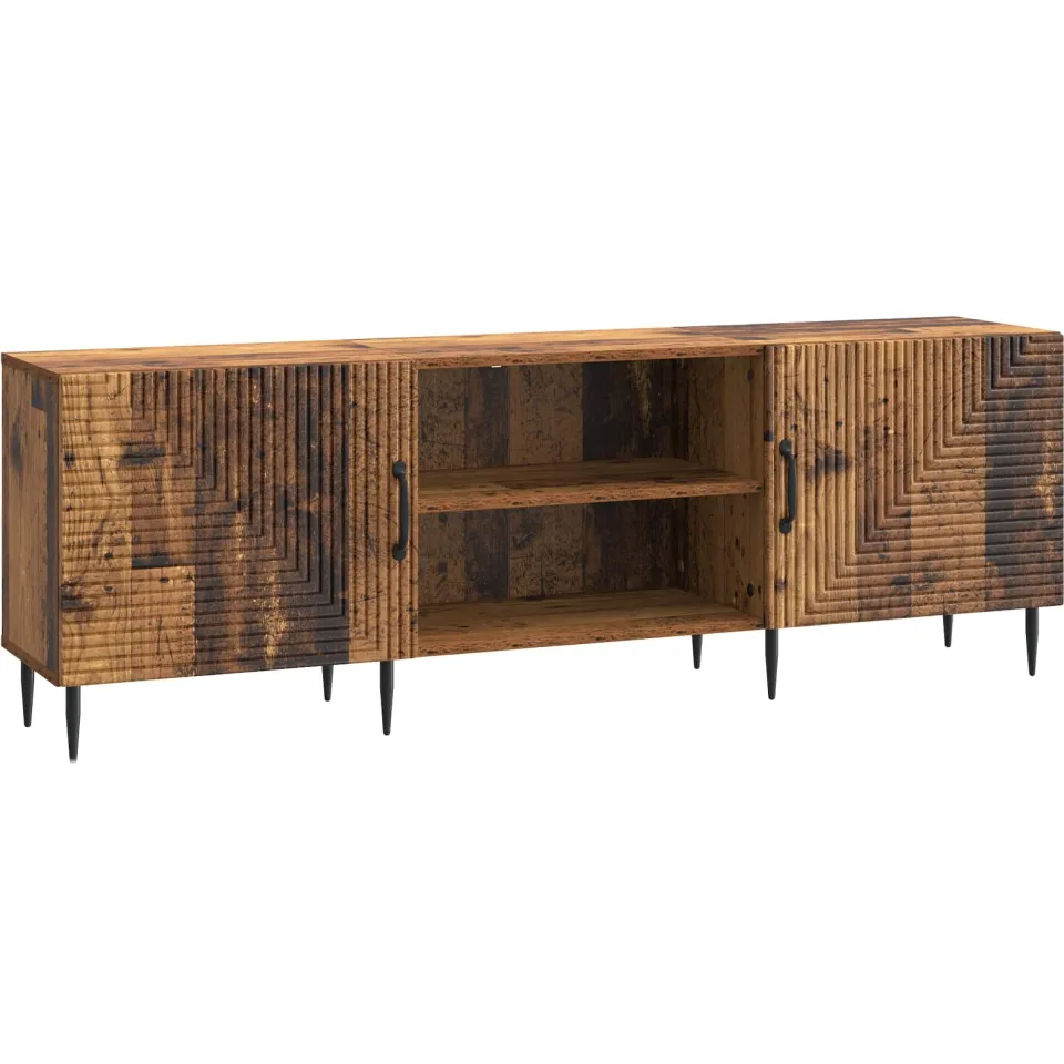 vidaXL TV-kast 150 x 31 x 50 cm Oud hout Bewerkt hout bruin, foto 3