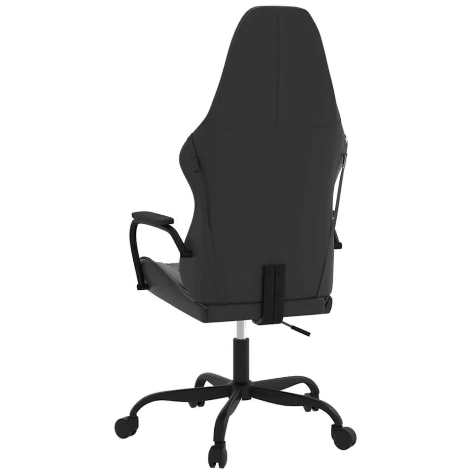 vidaXL Massage gamestoel kunstleer zwart en grijs, foto 4