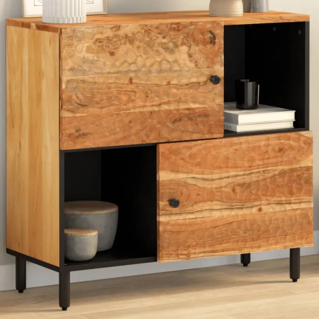 vidaXL Bijzetkast 80x33x75 cm massief acaciahout Bruin