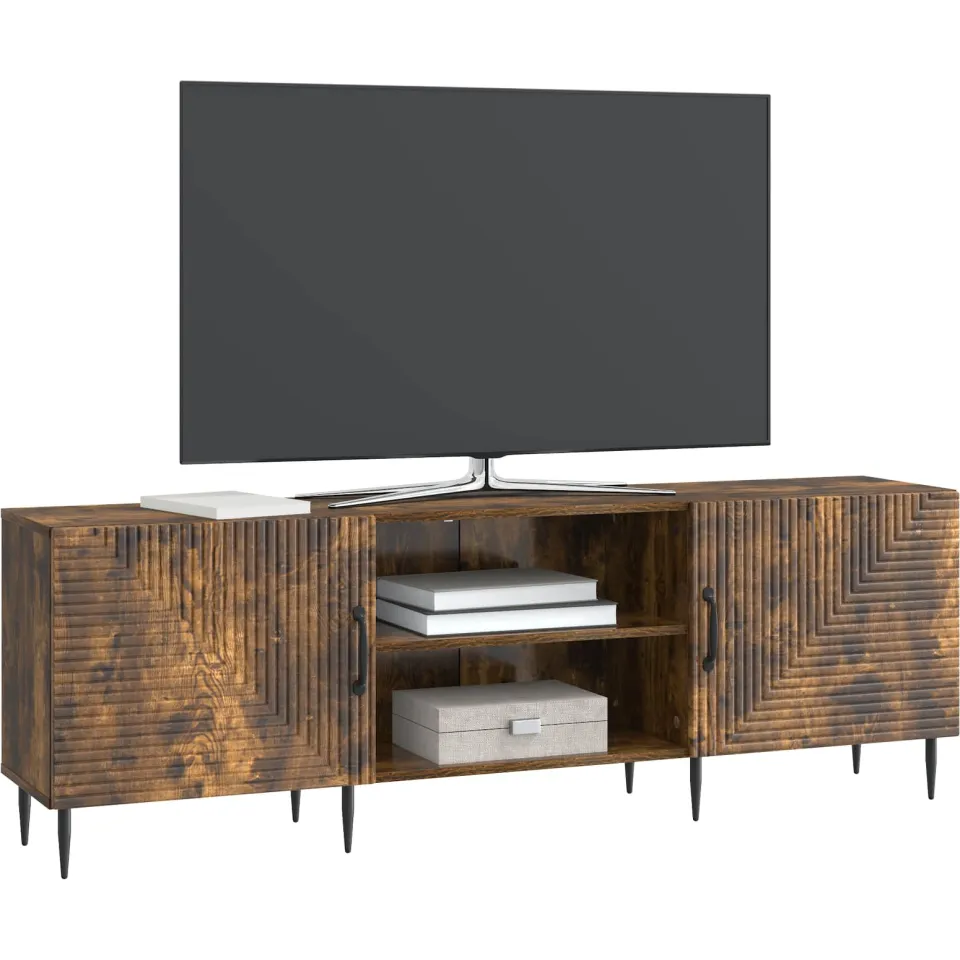 vidaXL TV-kast 150 x 31 x 50 cm Gerookt eiken Bewerkt hout, foto 3