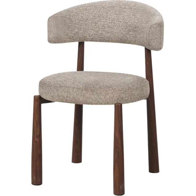 TeakOne Set van 2 - Eetkamerstoel - Ronda Dining Chair Greige Walnut