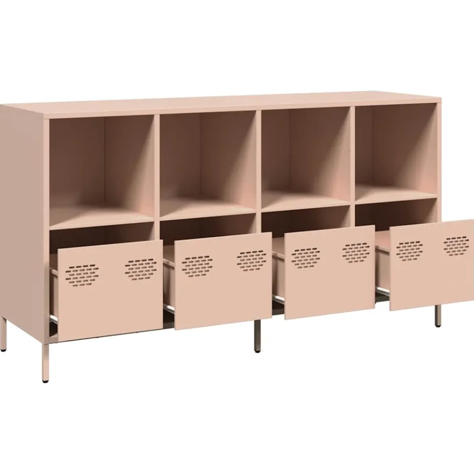 vidaXL Dressoir 135x39x73,5 cm koudgewalst staal roze, foto 4