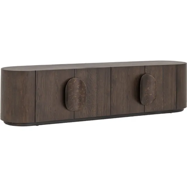Meubelplaats Tower Living Allure TV-meubel donkerbruin 210 cm Naturel