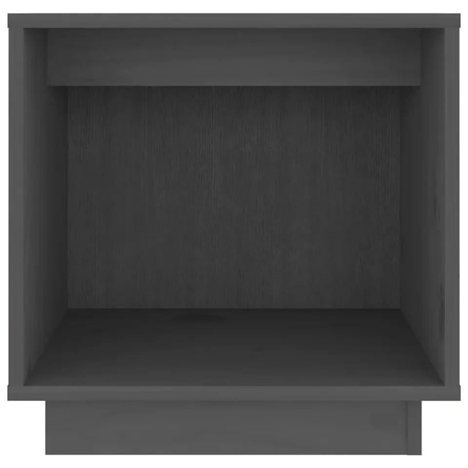 vidaXL Nachtkastje 40x30x40 cm massief grenenhout grijs, foto 3