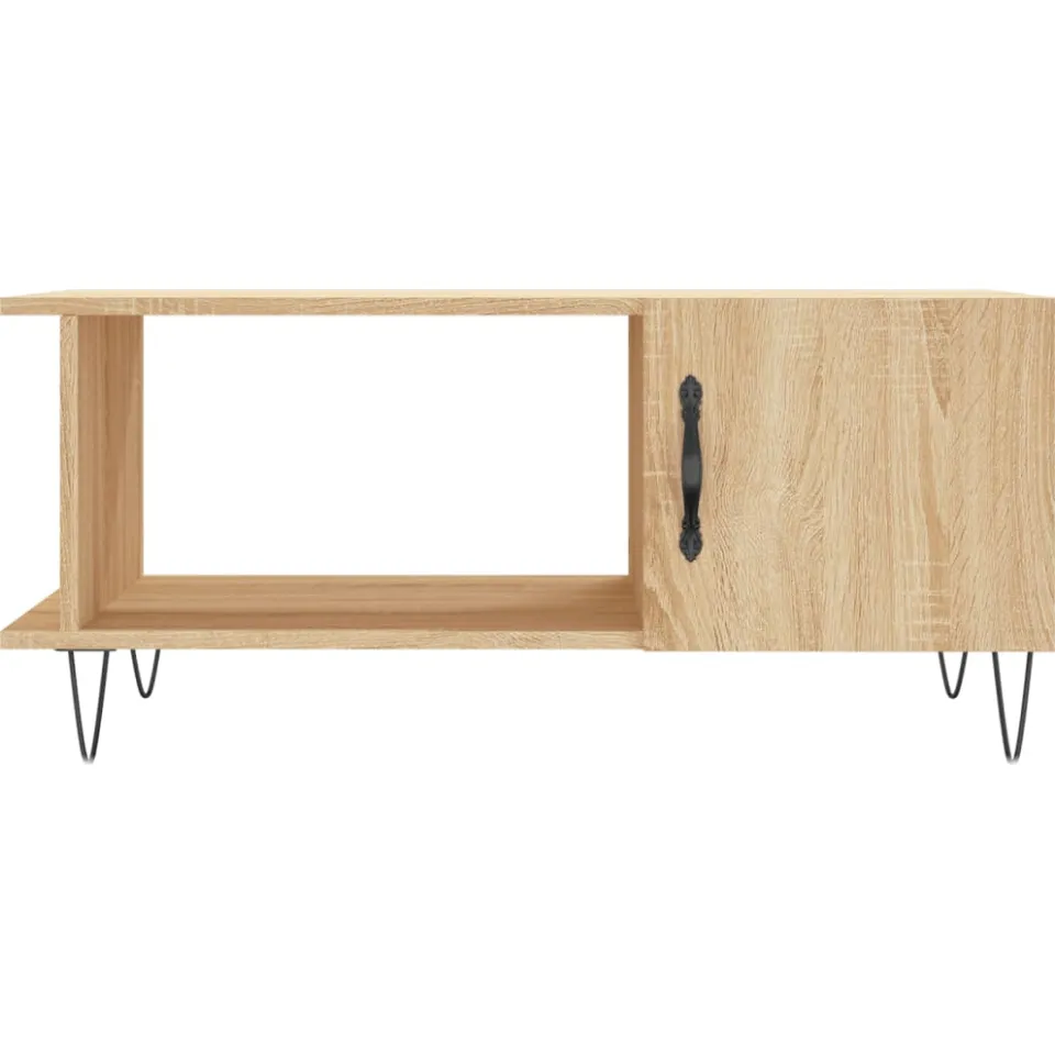 vidaXL Salontafel 90x50x40 cm bewerkt hout sonoma eikenkleurig Bruin