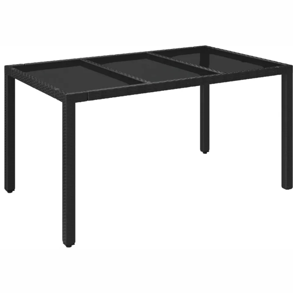 vidaXL 7-delige Tuinset met kussens poly rattan zwart, foto 4