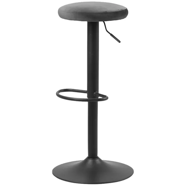 Lisomme Emma velvet barkruk donkergrijs - 80 cm
