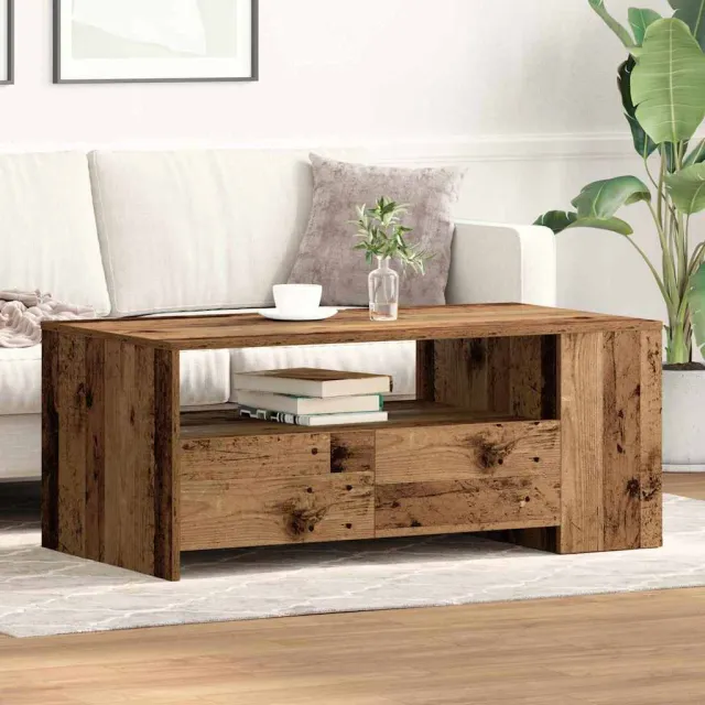 vidaXL Salontafel Oud Hout 102 x 55 x 43,5 cm Bewerkt hout bruin, foto 2