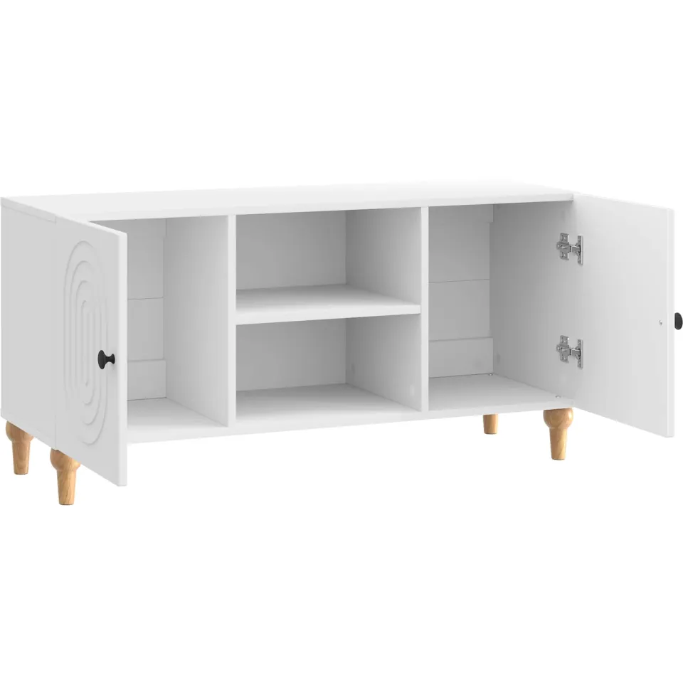vidaXL TV-kast Hoogglans Wit 102 x 34,5 x 50 cm Bewerkt hout, foto 4