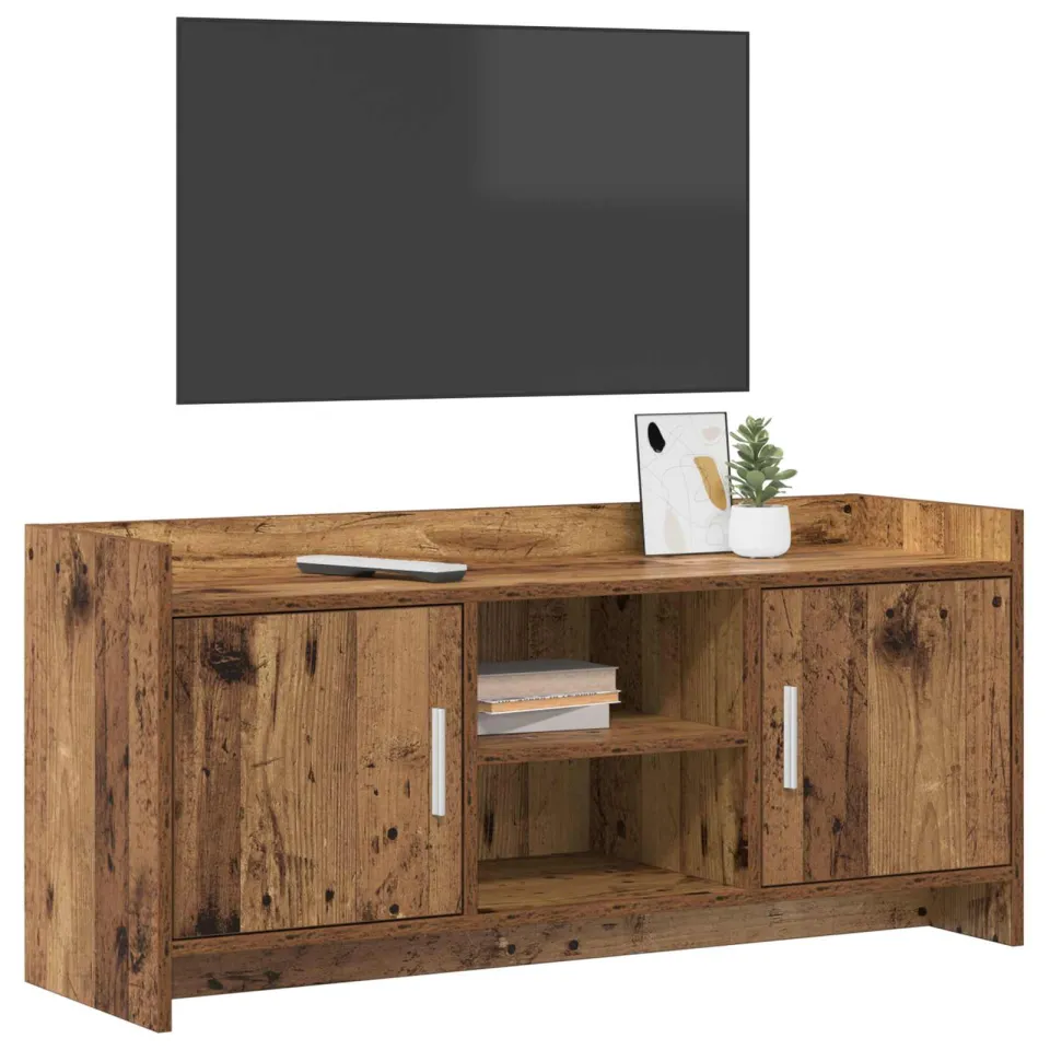 vidaXL TV-kast 102 x 33 x 47 cm Oud hout Bewerkt hout bruin