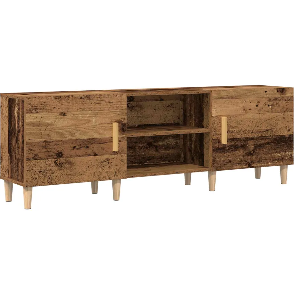 vidaXL TV-kast 150 x 30 x 50 cm Oud hout Bewerkt hout Bruin