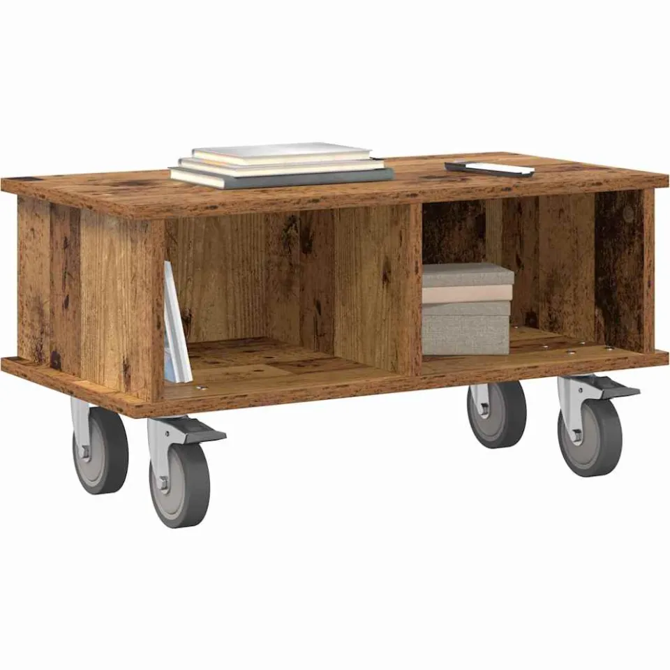 vidaXL TV-standaard 68,5 x 35 x 35 cm Oudhout Bewerkt hout Bruin