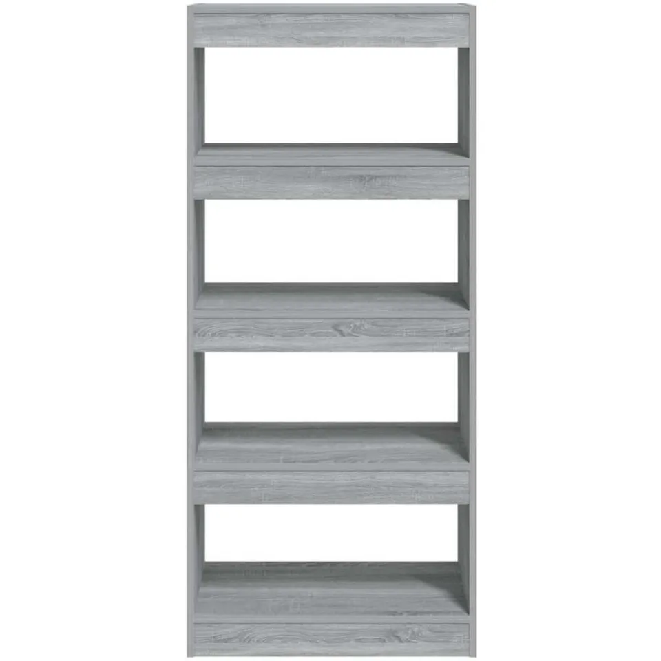 vidaXL Boekenkast/kamerscherm 60x30x135 cm bewerkt hout grijs sonoma, foto 4