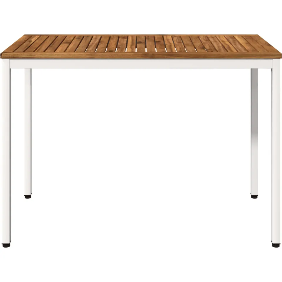 vidaXL Tuindiner tafel NAARDEN Natuurlijk en Wit 108,5 x 55 x 75 cm Bruin
