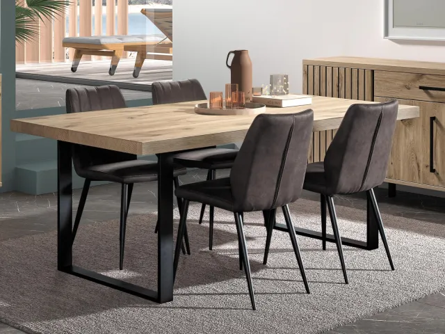 Mobistoxx TIMANFAYA rechthoekige eettafel canyon eik