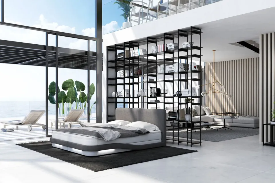boxspring Sonja wit-grijs, foto 3