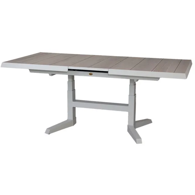 Oosterik Home Blue Valley uitschuifbare & verstelbare dining tafel mist grey L 14... grijs