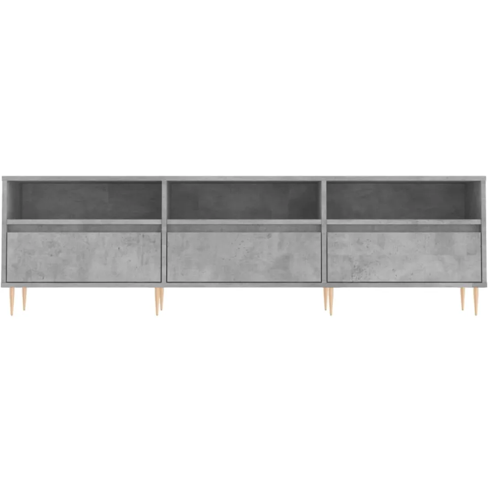 vidaXL Tv-meubel 150x30x44,5 cm bewerkt hout betongrijs grijs