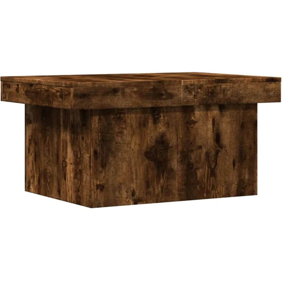 vidaXL Salontafel 80x55x40 cm bewerkt hout gerookt eikenkleurig Bruin