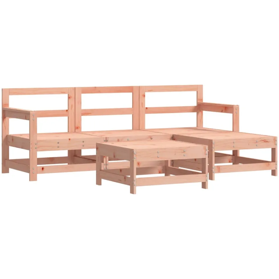 vidaXL 5-delige Loungeset massief douglashout Bruin