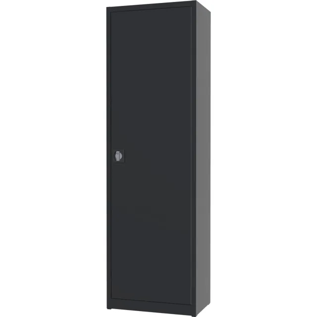 Povag Archiefkast - Opbergkast met slot - Metalen kantoorkast - 195x60x42 cm - Zwart