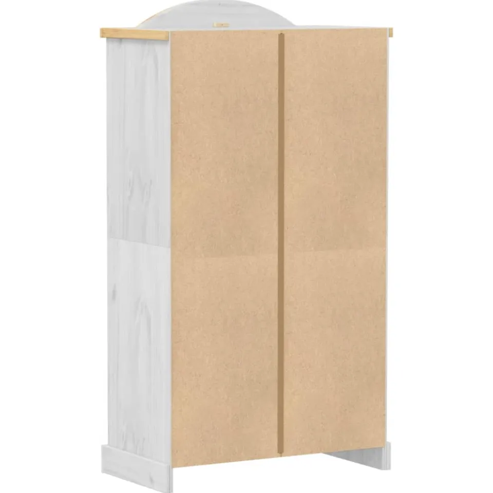 vidaXL Kledingkast Corona wit 102x52x186 cm massief grenenhout, foto 4