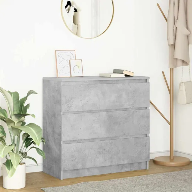 vidaXL Dressoir 80x35x76 cm spaanplaat betongrijs grijs, foto 2