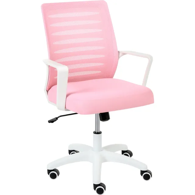 Beliani RADIANT - Bureaustoel - Roze - Mesh