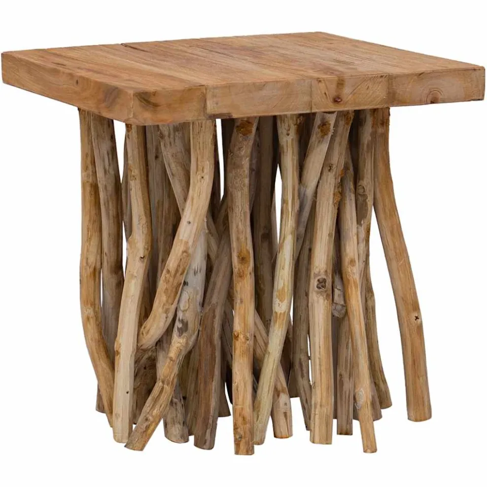 vidaXL Salontafel takken 40x40x40 cm gemengd gerecycled hout bruin, foto 4