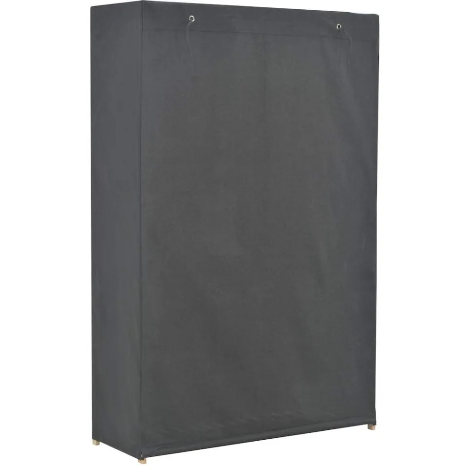 vidaXL Kledingkast 3-laags 110x40x170 cm stof grijs, foto 3