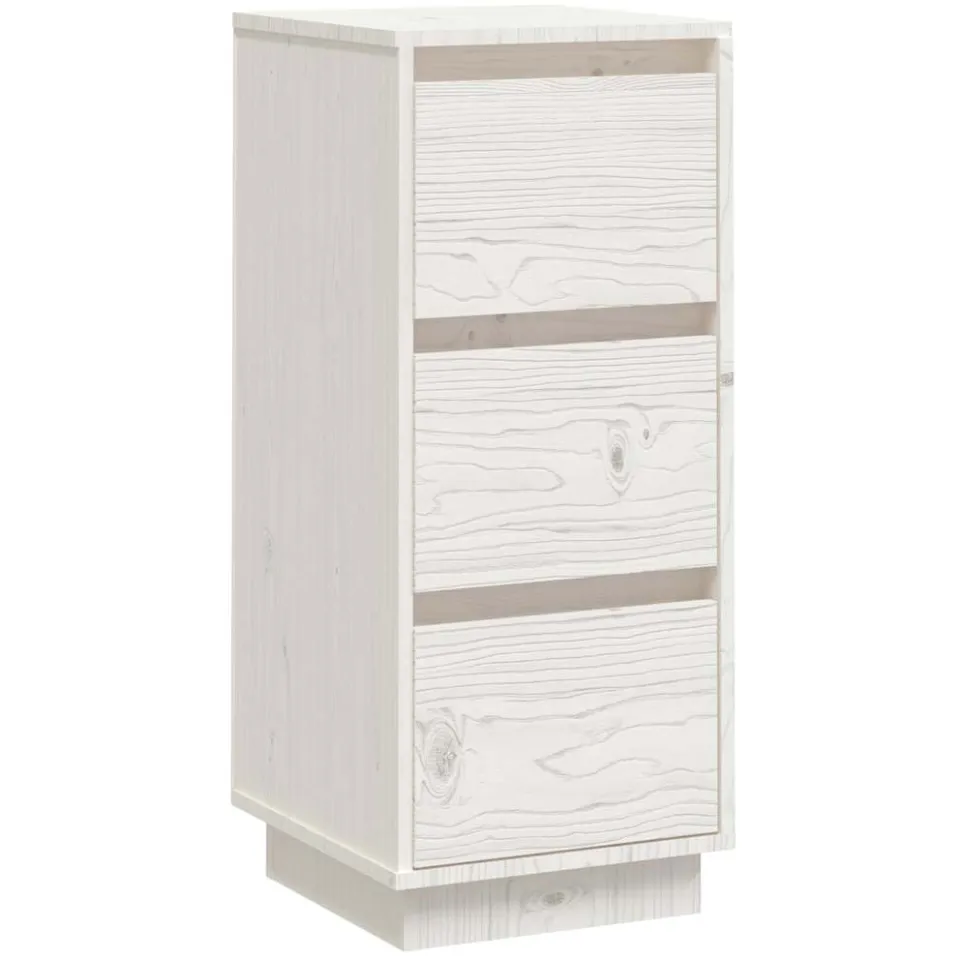 vidaXL Dressoir 32x34x75 cm massief grenenhout wit