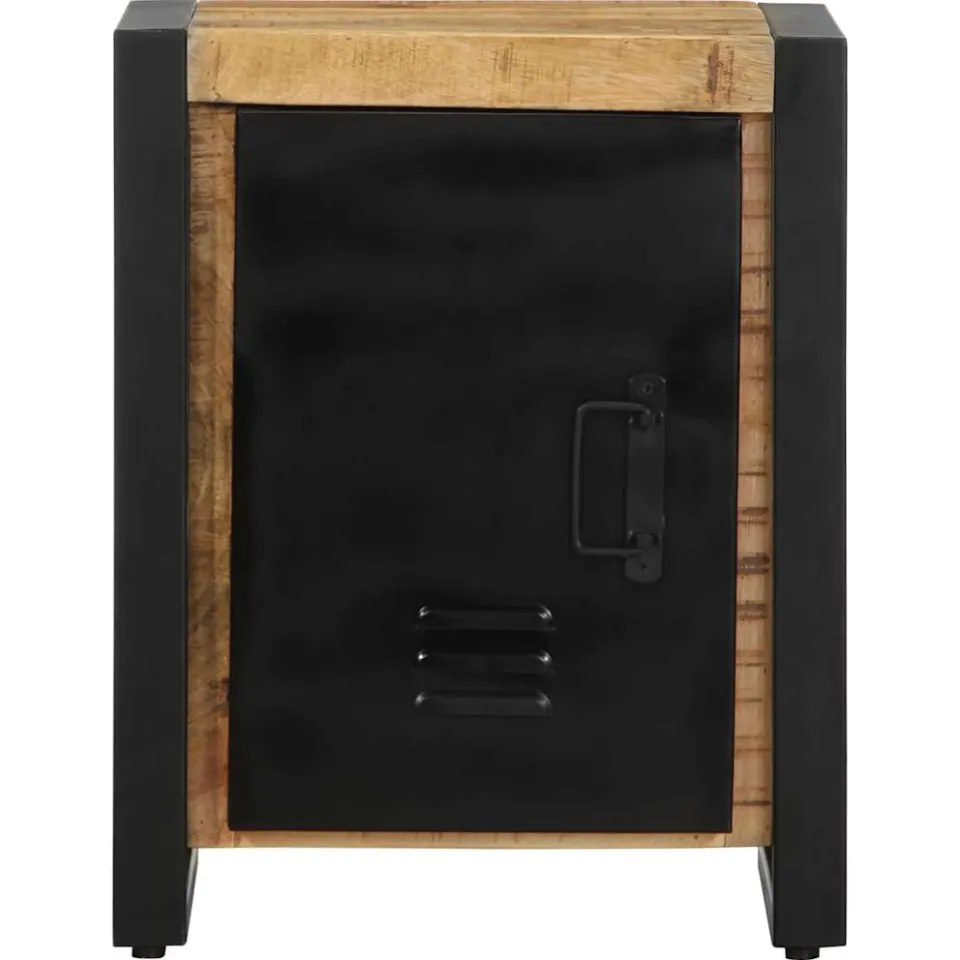 vidaXL Nachtkastje 40x30x51 cm massief ruw mangohout bruin, foto 2