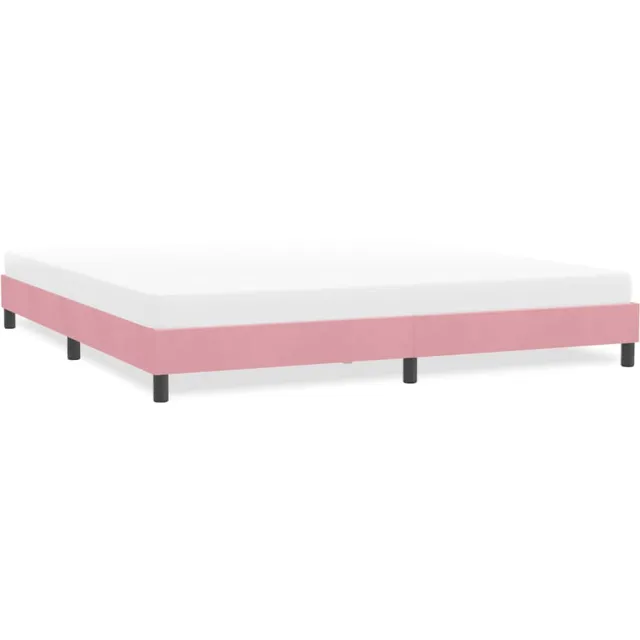 vidaXL Bedframe zonder matras 180x210 cm fluweel roze