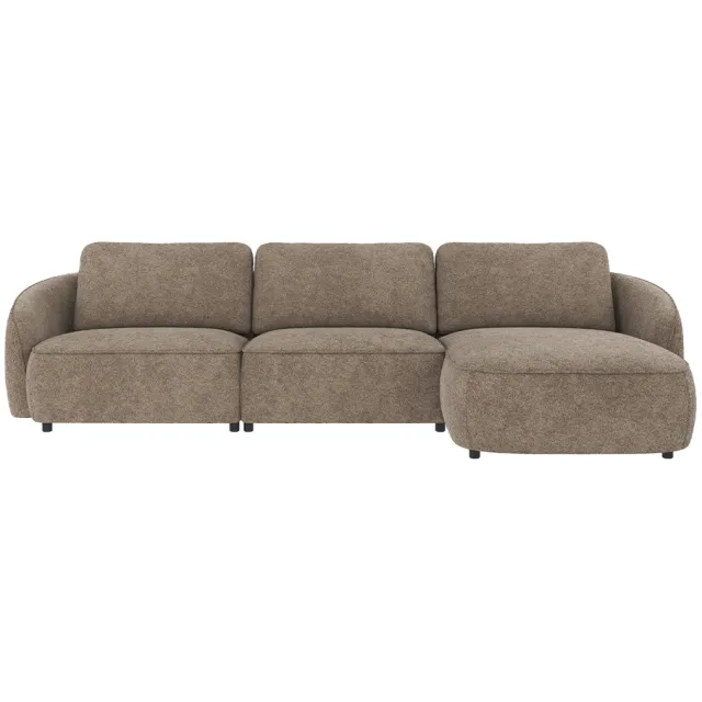 Rowico Home Norris gestoffeerde 4-zits hoekbank bruin - rechts - 319 cm