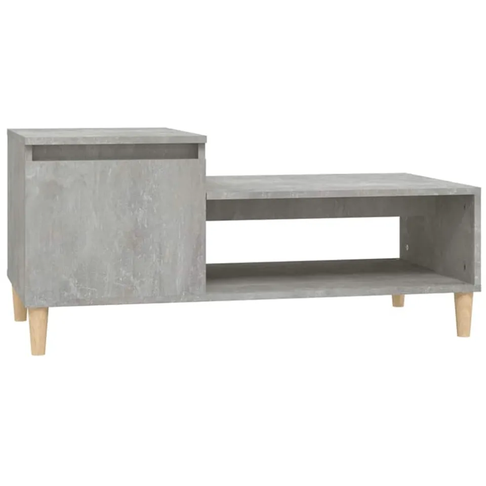 vidaXL Salontafel 100x50x45 cm bewerkt hout betongrijs