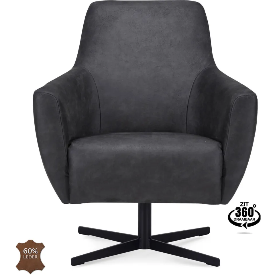 Wehkamp Home Fauteuil Harry anthracite, foto 3