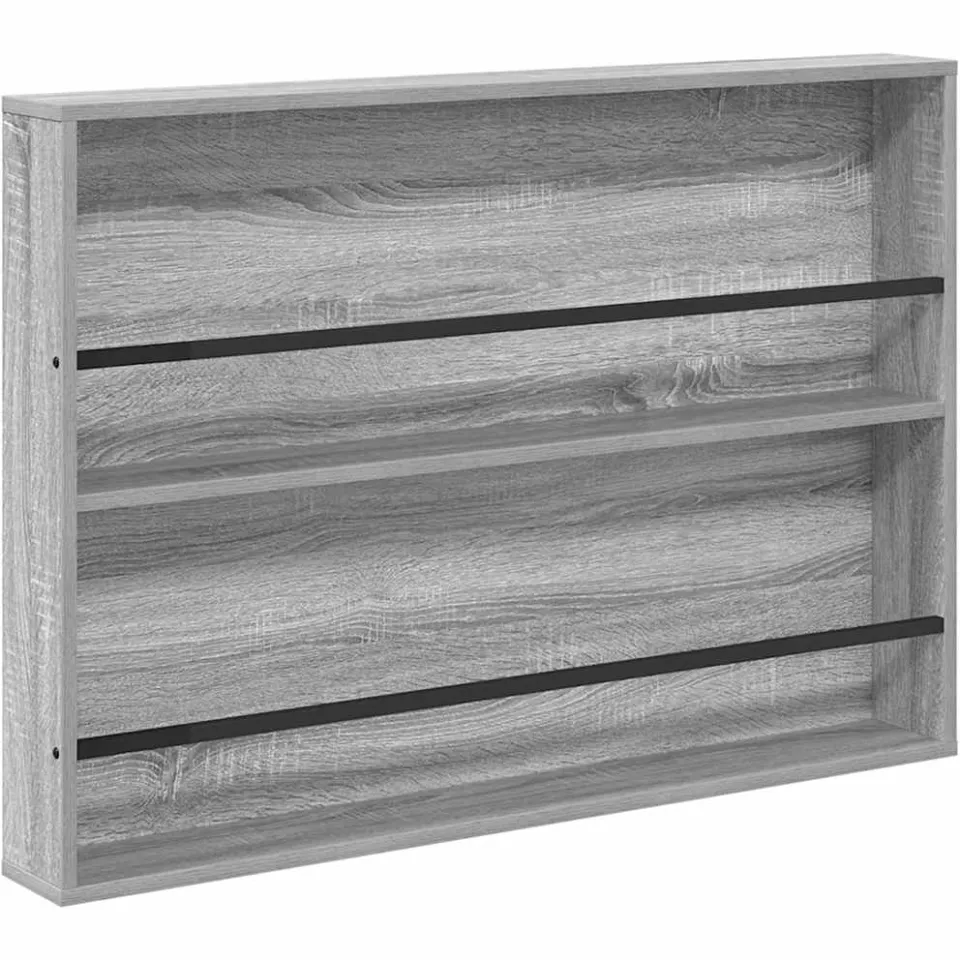 vidaXL Tijdschrift Rek Grijs Sonoma 100 x 12 x 70 cm Bewerkt hout, foto 3