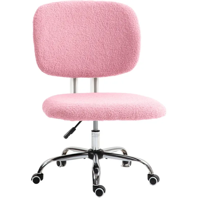 Vinsetto Bureaustoel zonder Armleuning - Hoogteverstelbaar - Draaistoel - Roze
