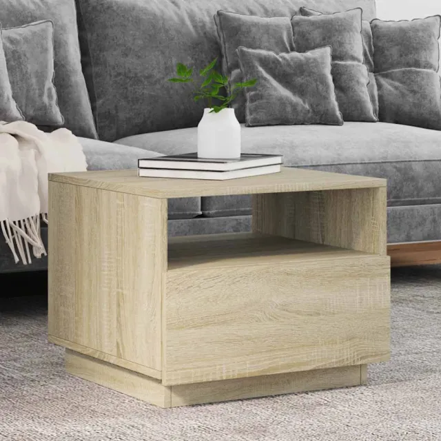 vidaXL Salontafel met LED-verlichting 50x49x40 cm sonoma eikenkleurig, foto 2
