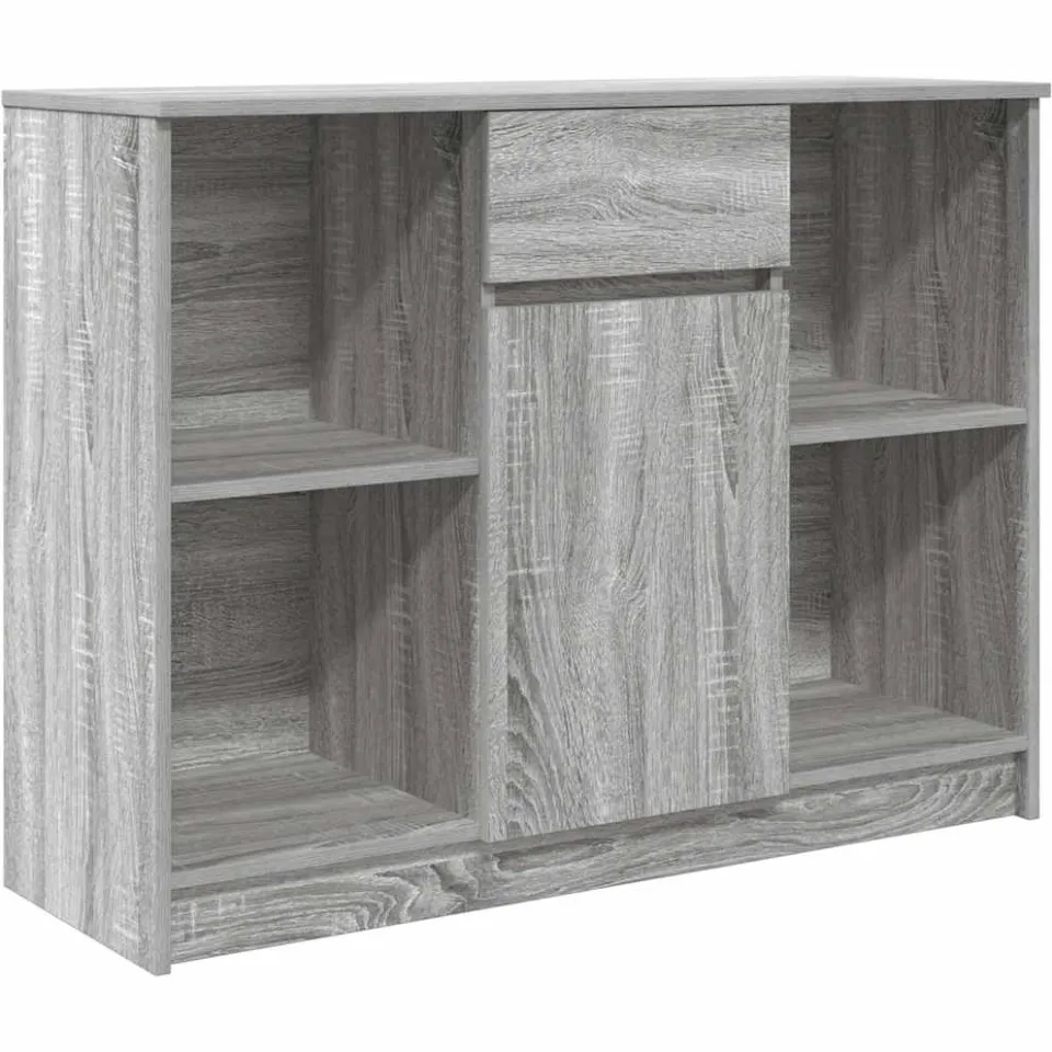 vidaXL Dressoir met lade 101x35x76 cm spaanplaat grijs Sonoma, foto 3
