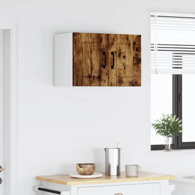 vidaXL Wandkast LUCCA Gerookt eiken 60 x 31 x 40 cm Bewerkt hout Bruin