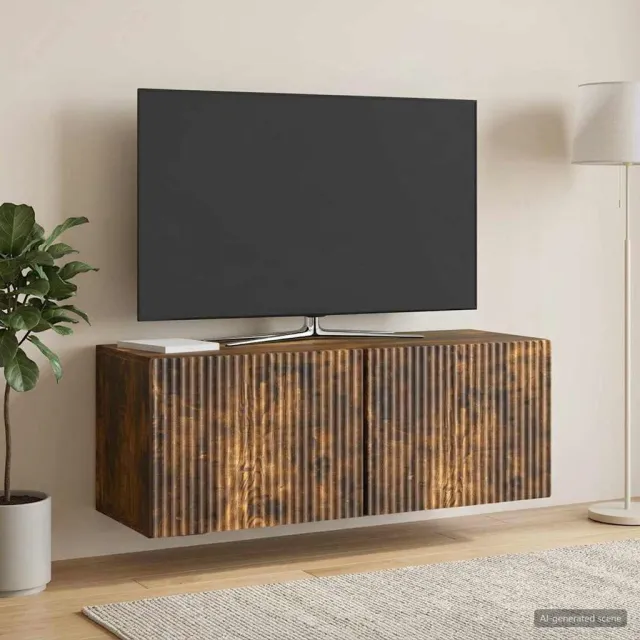 vidaXL Wandbeugel TV-kast 78,5 x 31 x 30 cm Gerookt eiken Bewerkt hout, foto 2