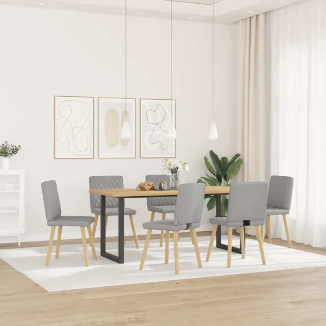 vidaXL Eetkamerstoelen 6 st stof wolk grijs, foto 2