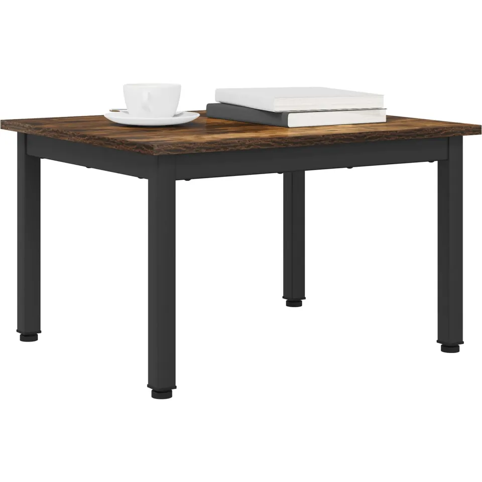 vidaXL Salontafel Gerookt eiken 60 x 50 x 36 cm Bewerkt hout, foto 2