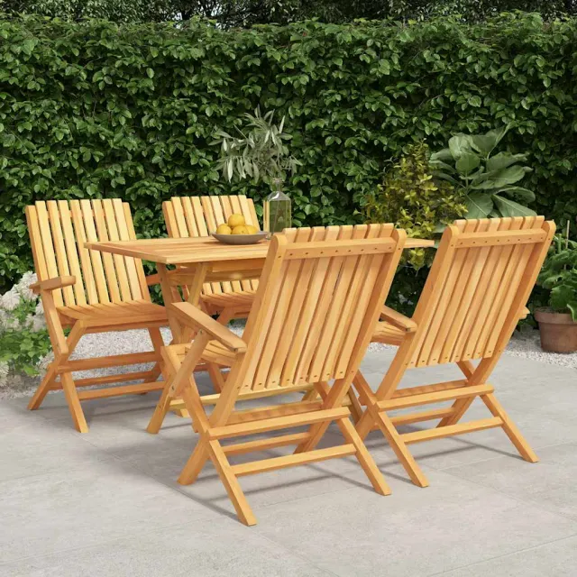 vidaXL 5-delige Tuinset massief teakhout bruin, foto 2