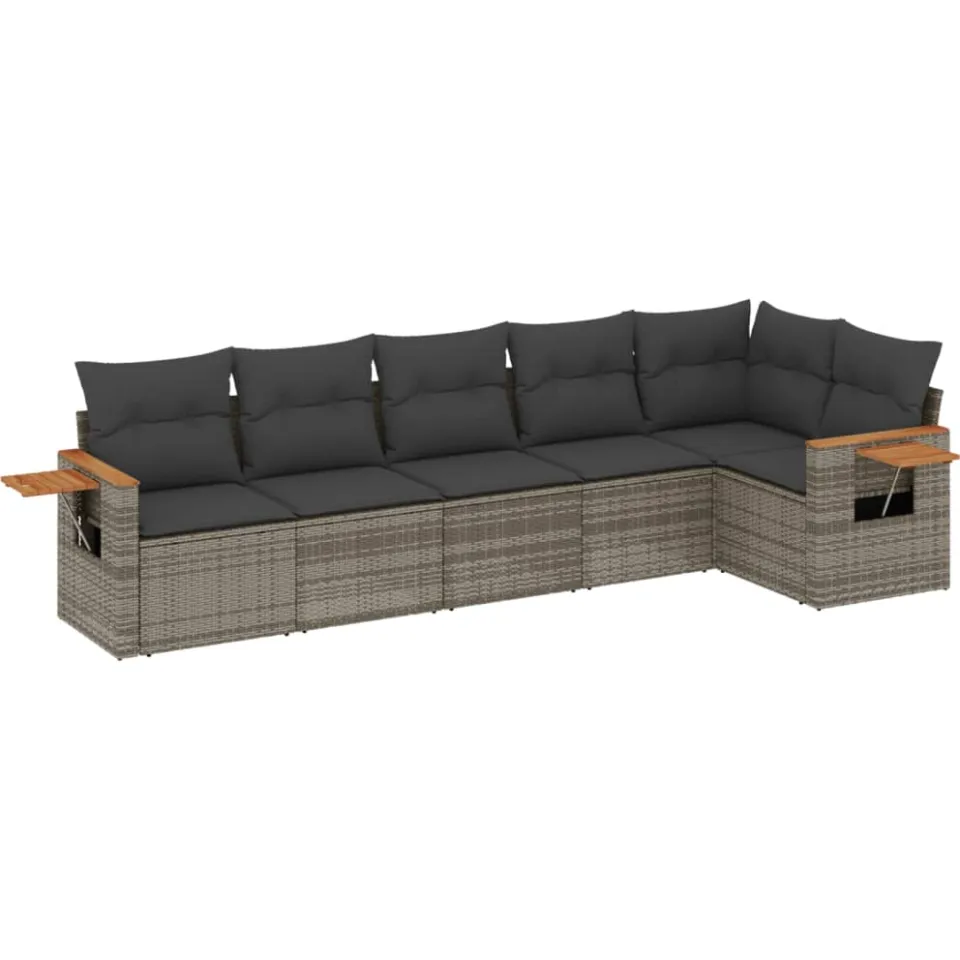 vidaXL Patio Sofa Set 6-zits Grey, foto 3