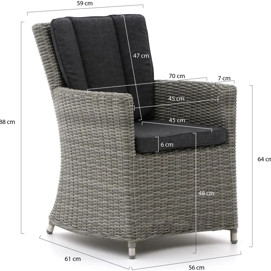 Intenso Furniture Intenso Adriano/Furato ellips 240cm dining tuinset 7-delig Grijs